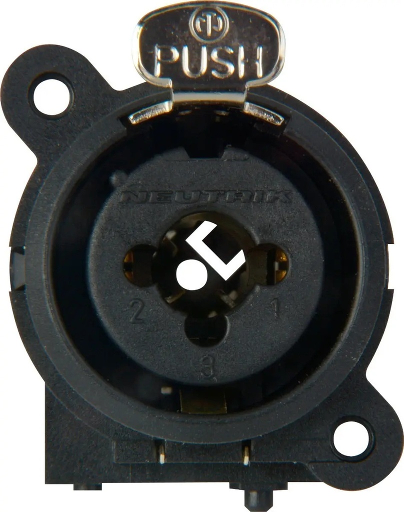 Neutrik - Combo XLR Hembra a JACK de 1/4" para Montaje PCB Vertical con Seguro Mod.NCJ6FI-V