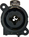 Neutrik - Combo XLR Hembra a JACK de 1/4" para Montaje PCB Vertical con Seguro Mod.NCJ6FI-V