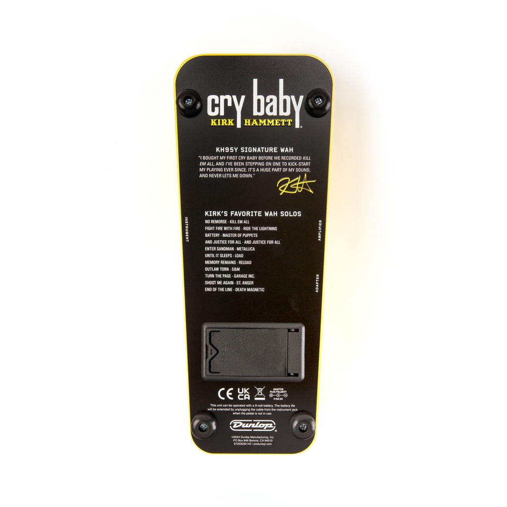 Dunlop - Pedal Cry Baby Kirk Hammett Wah, Amarillo Brillante Mod.KH95Y_1