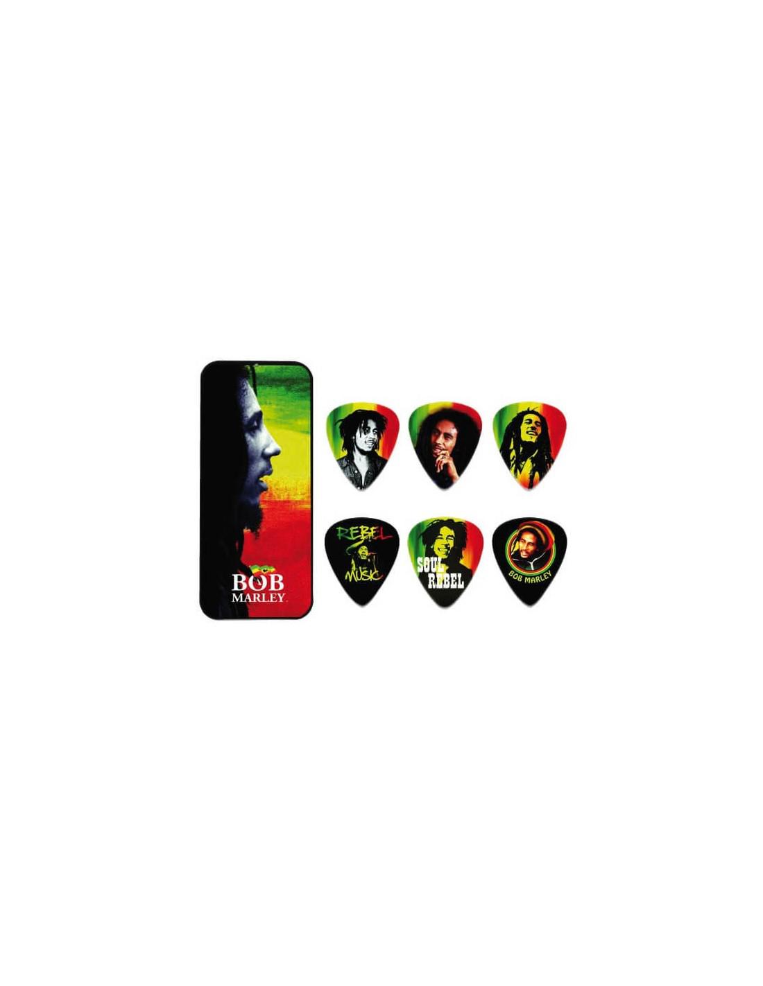 Dunlop - Plumillas Bob Marley Rasta con Estuche, Calibre: Heavy Mod.BOB-PT02H_49