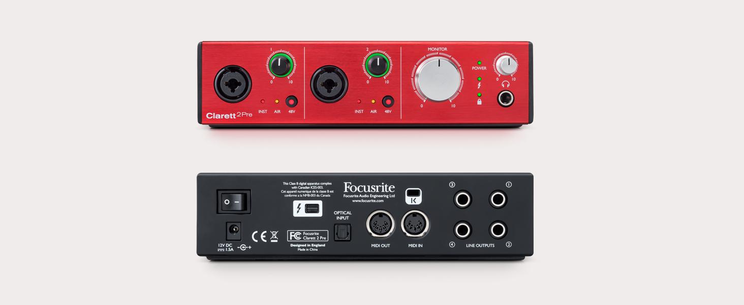 Focusrite - Interfaz de Audio Clarett 2 Pre Mod.MOCL0001_236