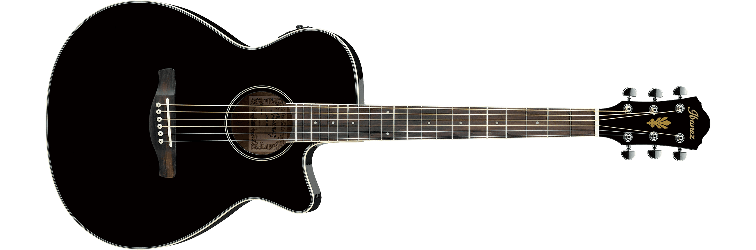 Ibañez - Guitarra Electroaústica AEG, Color: Negro Mod.AEG8E-BK_3