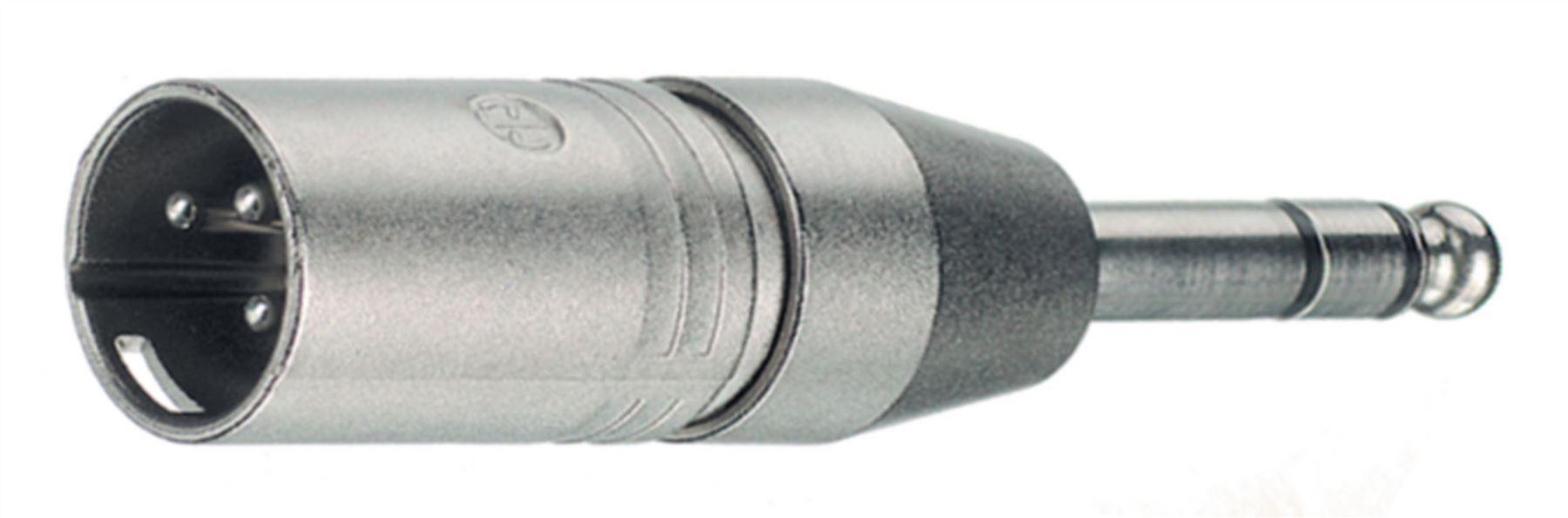 Neutrik - Adaptador XLR Macho de 3 Pines a Plug Estéreo 1 4  Mod.NA3MP_94
