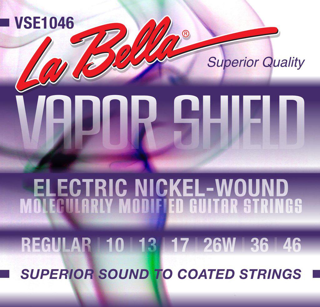 La Bella - Encordado Vapor Shield para Guitarra Eléctrica, Regular 10-46 Mod.VSE1046_160