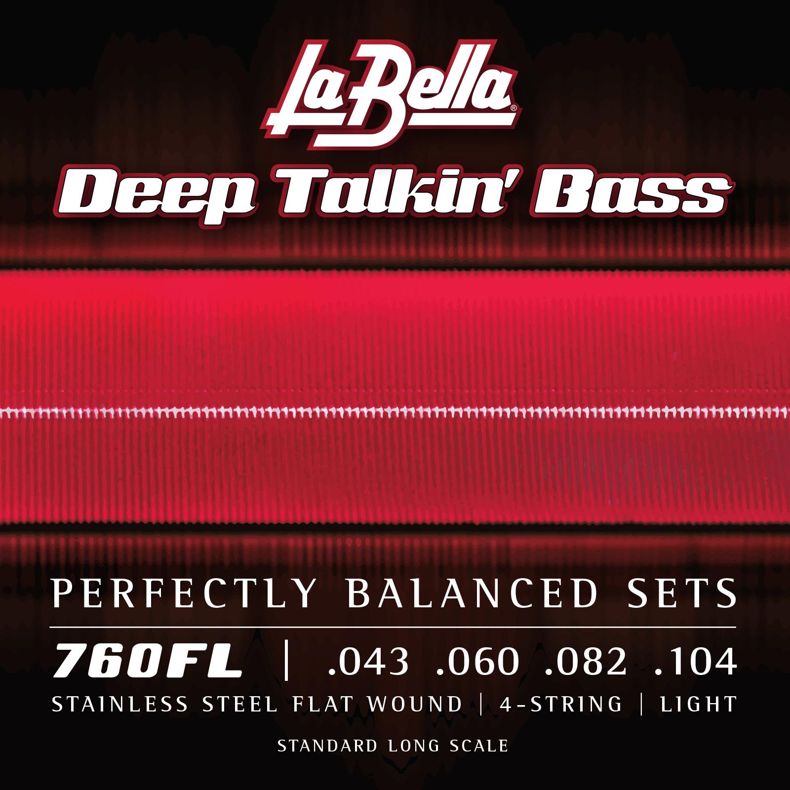 La Bella - Encordado Deep Talkin' Bass para Bajo Eléctrico, Light 43-104 Mod.760FL_166