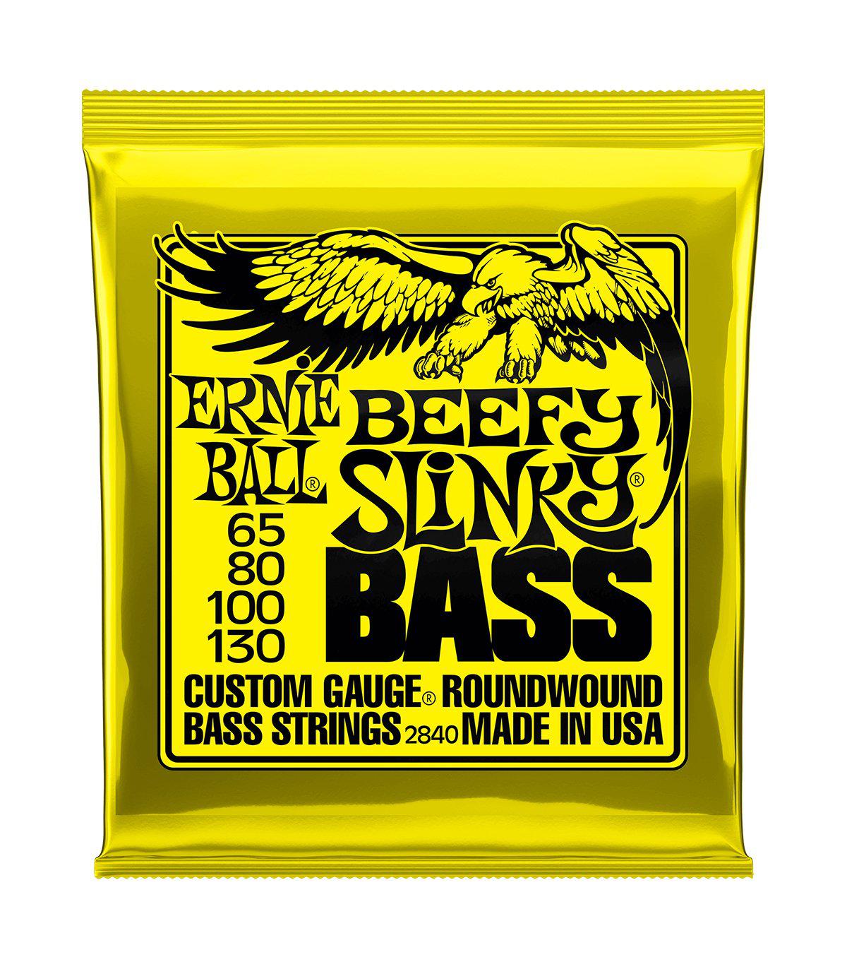 Ernie Ball - Encordado Beefy Slinky para Bajo Eléctrico, Niquel 0.065-0.130 Mod.2840_14