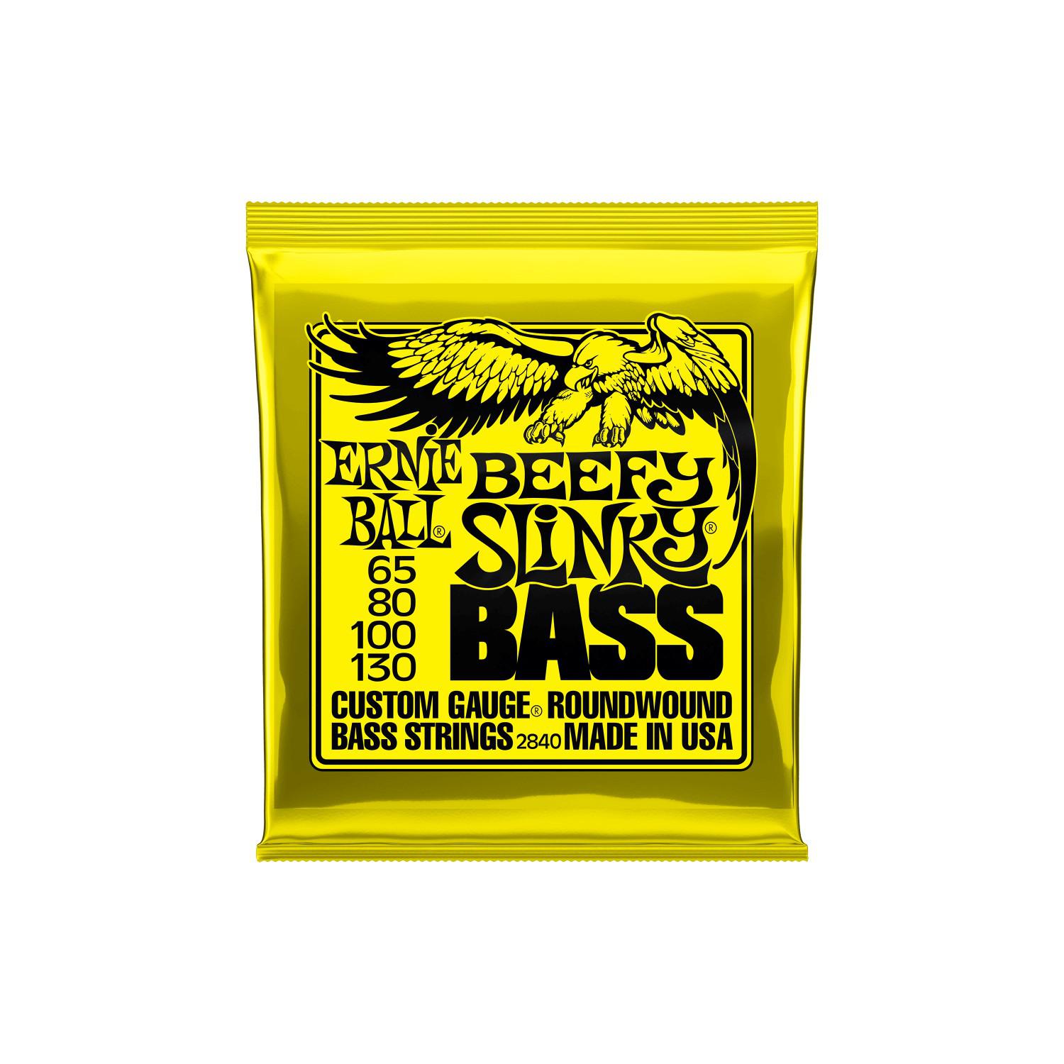 Ernie Ball - Encordado Beefy Slinky para Bajo Eléctrico, Niquel 0.065-0.130 Mod.2840_15