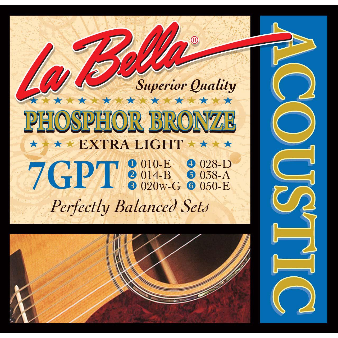 La Bella - Encordado para Guitarra Acústica Exligh BCE Mod.7GPT_71