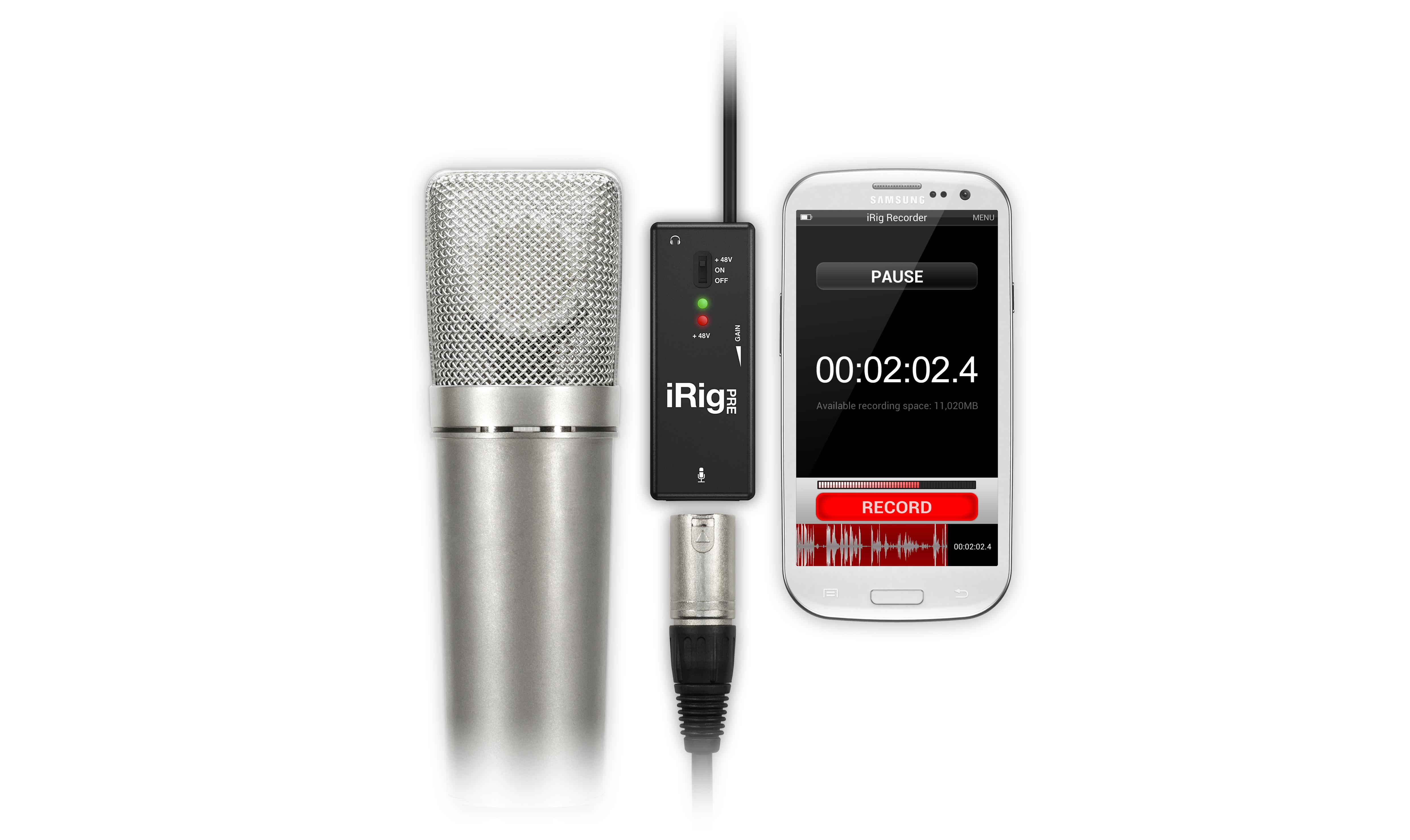 IK Multimedia - Interfaz de Micrófono XLR iRig Pre para iOS y Android Mod.IP-IRIG-PRE-IN_19