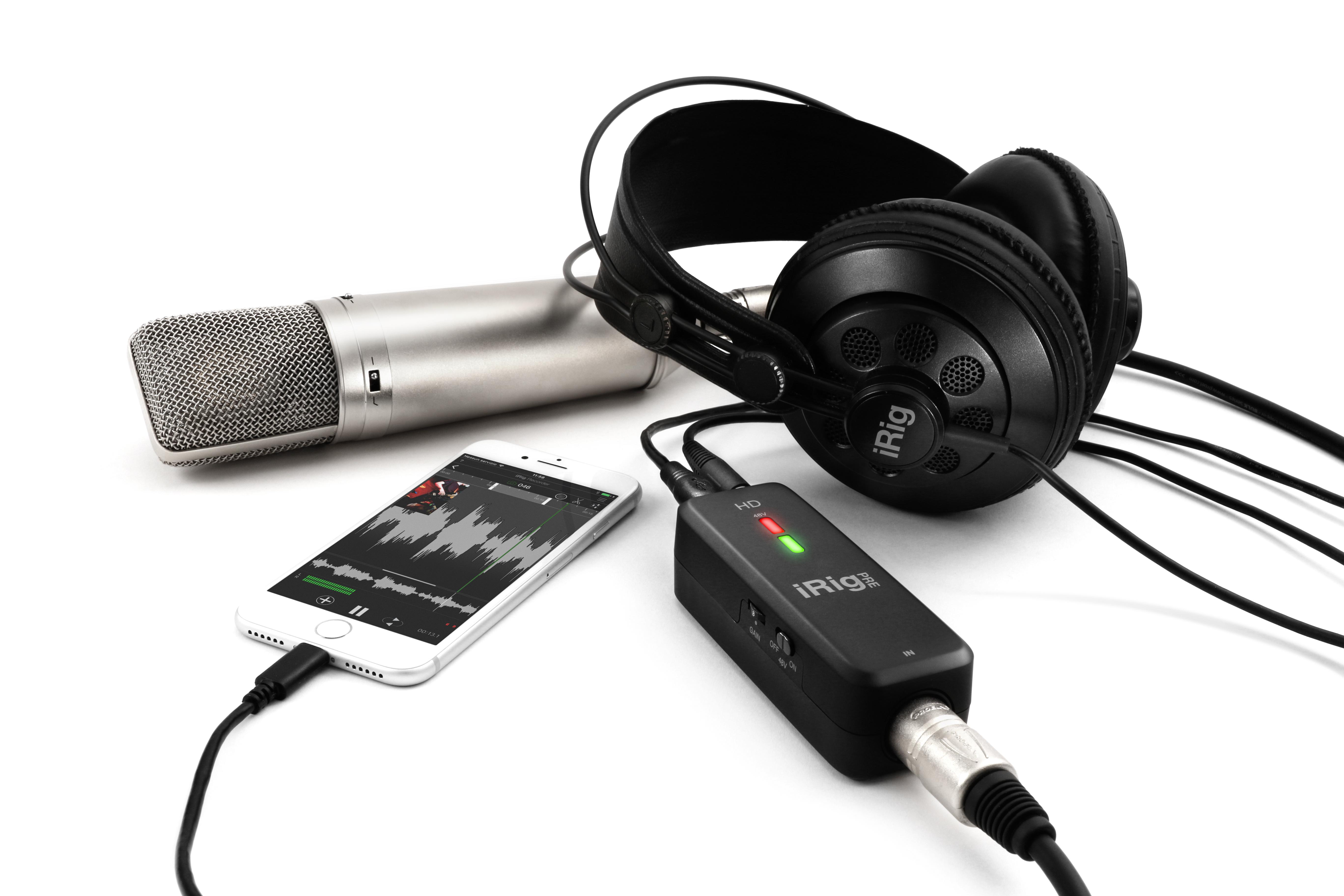 IK Multimedia - Interfaz de Audio para Micrófono XLR iRig Pre HD para iOS y Android Mod.IP-IRIG-PREHD-IN_15