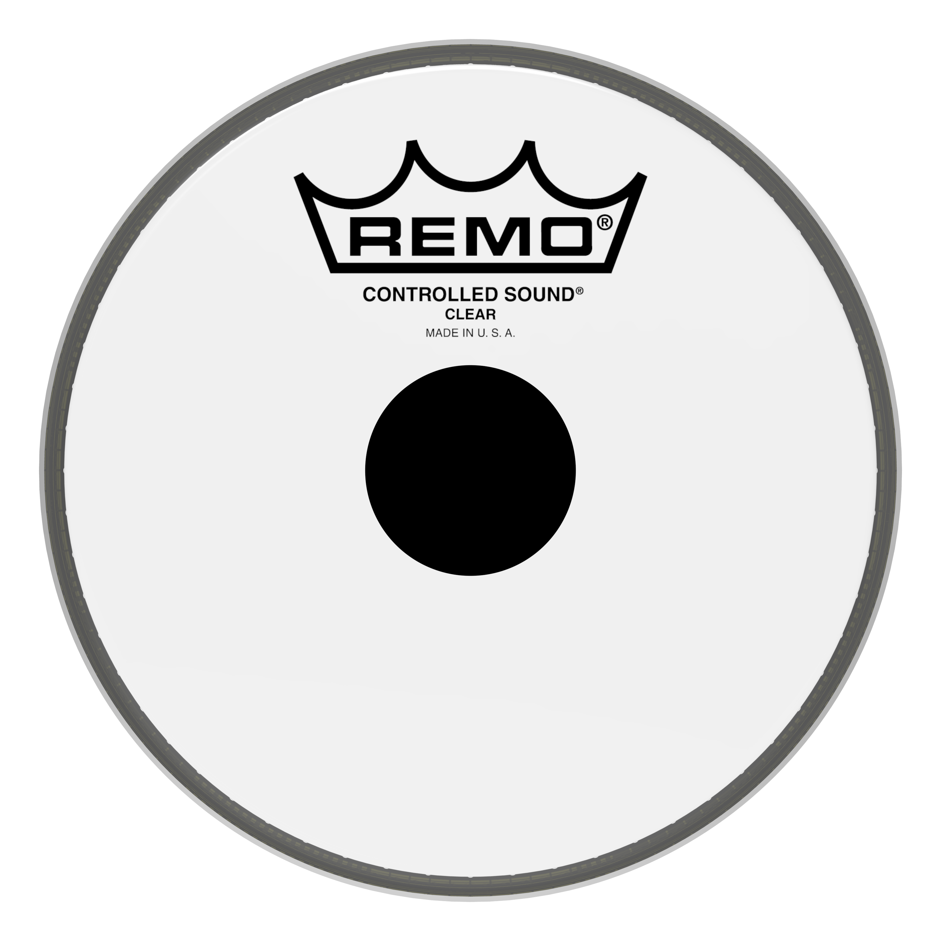 Remo - Parche Controlled Sound, Tamaño: 6" Color: Negro Transp Mod.CS-0306-10_2