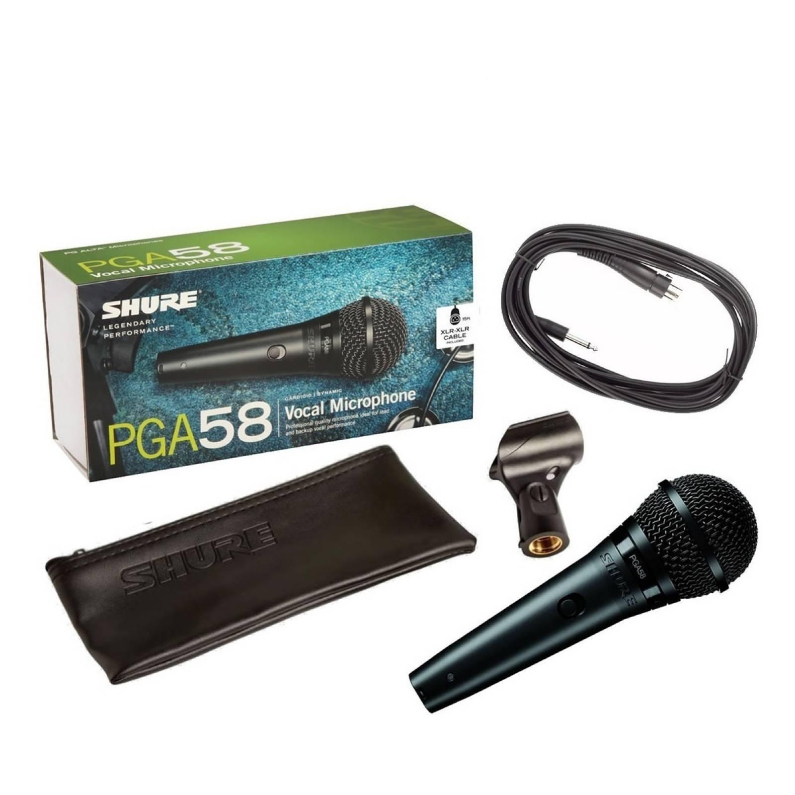 Shure - Micrófono Dinámico Cardiode para Voz, Tipo: QTR Mod.PGA58-QTR_62