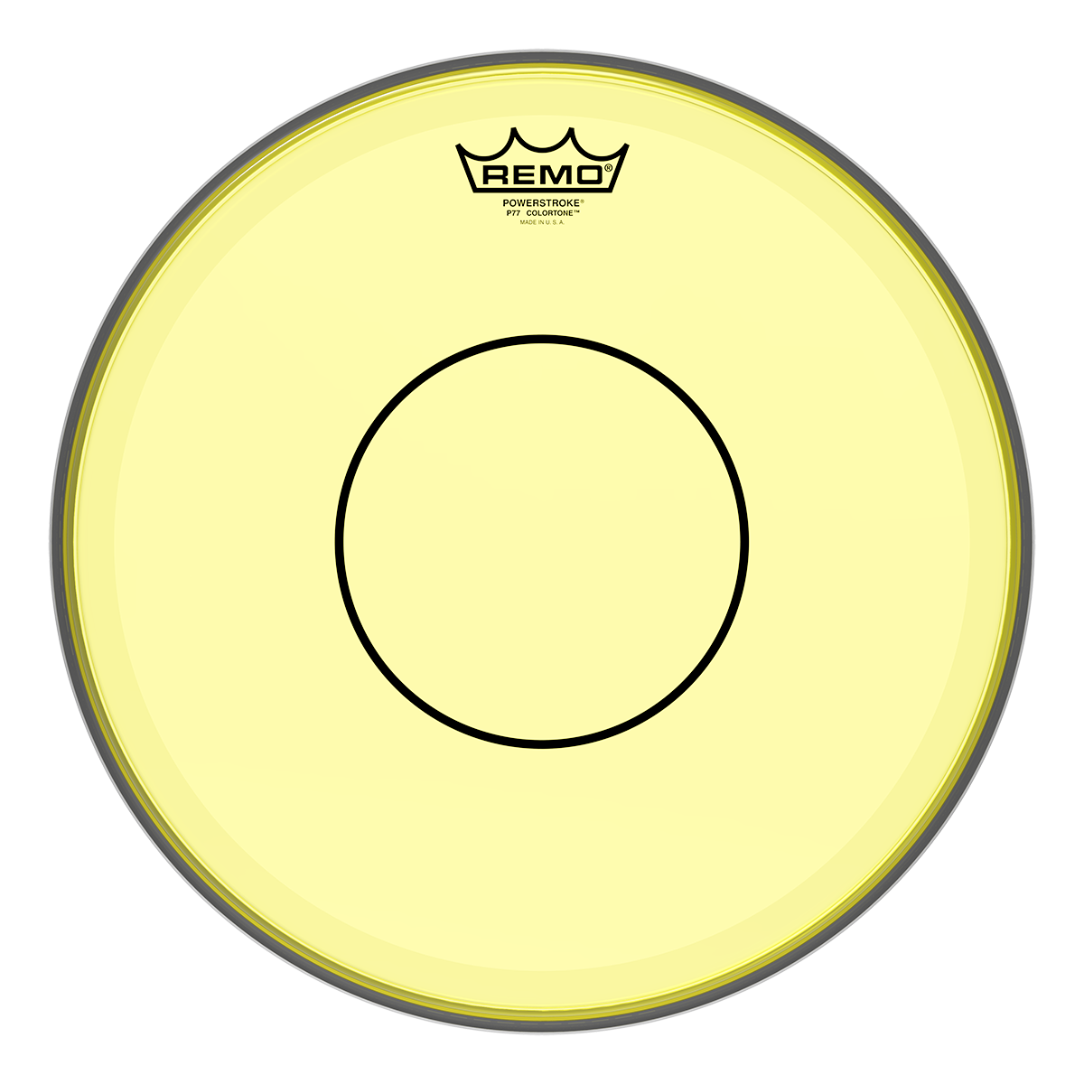 Remo - Parche Colortone Powerstroke 77, Tamaño: 14" Color: Amarillo Mod.P7-0314-CT-YE_7