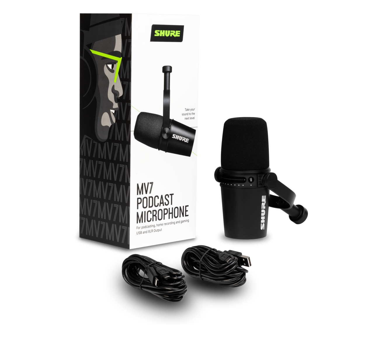 Shure - Micrófono Condensador USB, Color: Negro Mod.MV7-K_28