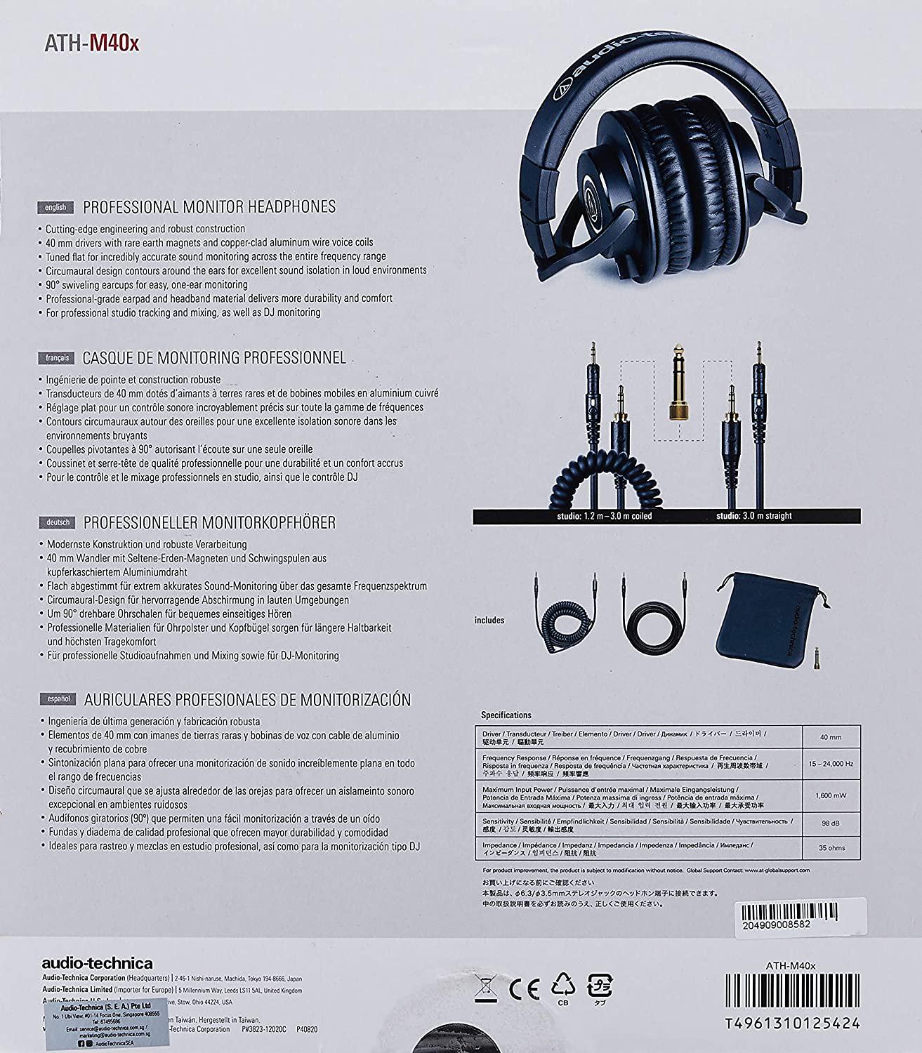 AKG - Audífonos Profesionales para Monitoreo Mod.ATH-M40X_15