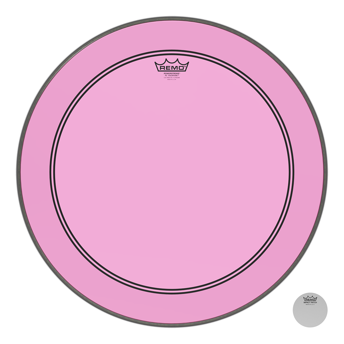 Remo - Parche Colortone Powerstroke P3, Tamaño: 22" Color: Rosa Mod.P3-1322-CT-PK_2