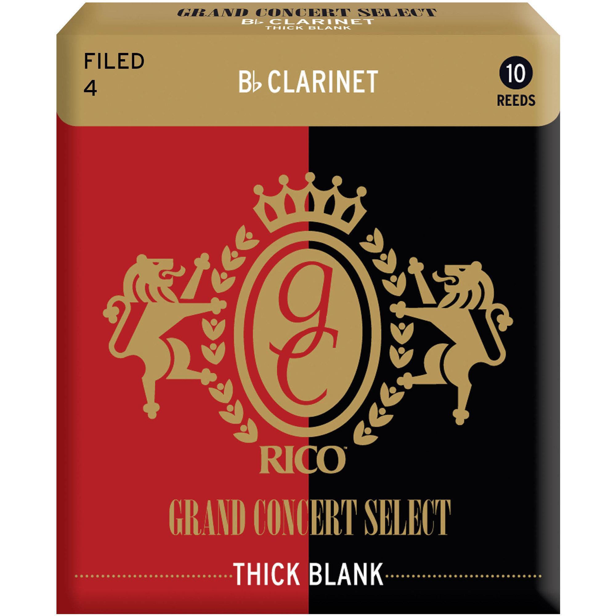 Rico - Cañas Grand Concert para Clarinete Sib, 10 Piezas Medida: 4 Mod.RGT10BCL400_25