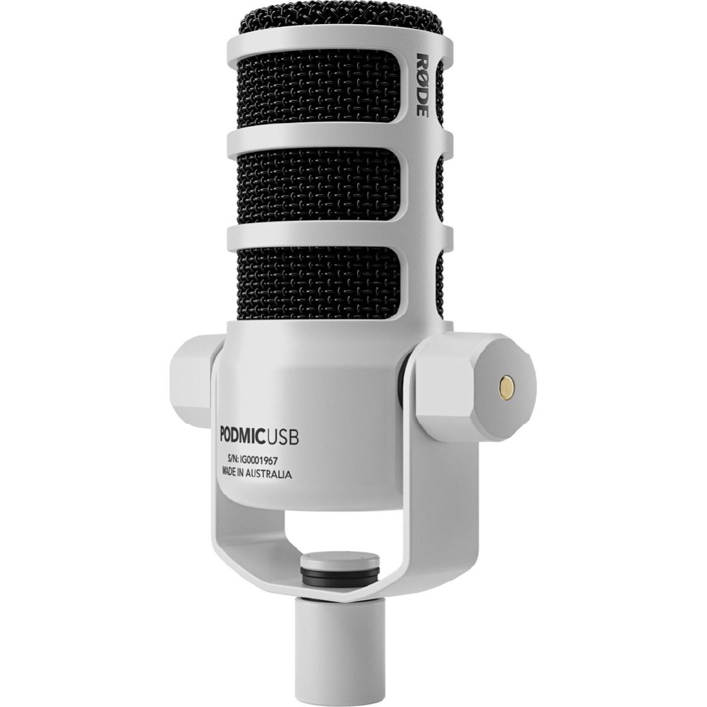 [PMG11609] Rode - Micrófono Dinámico Cardiode para Podcast, Color: Blanco Mod.PODMICW