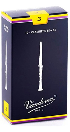 Vandoren - Cañas para Clarinete Sib, 10 Piezas Mod.CR10__