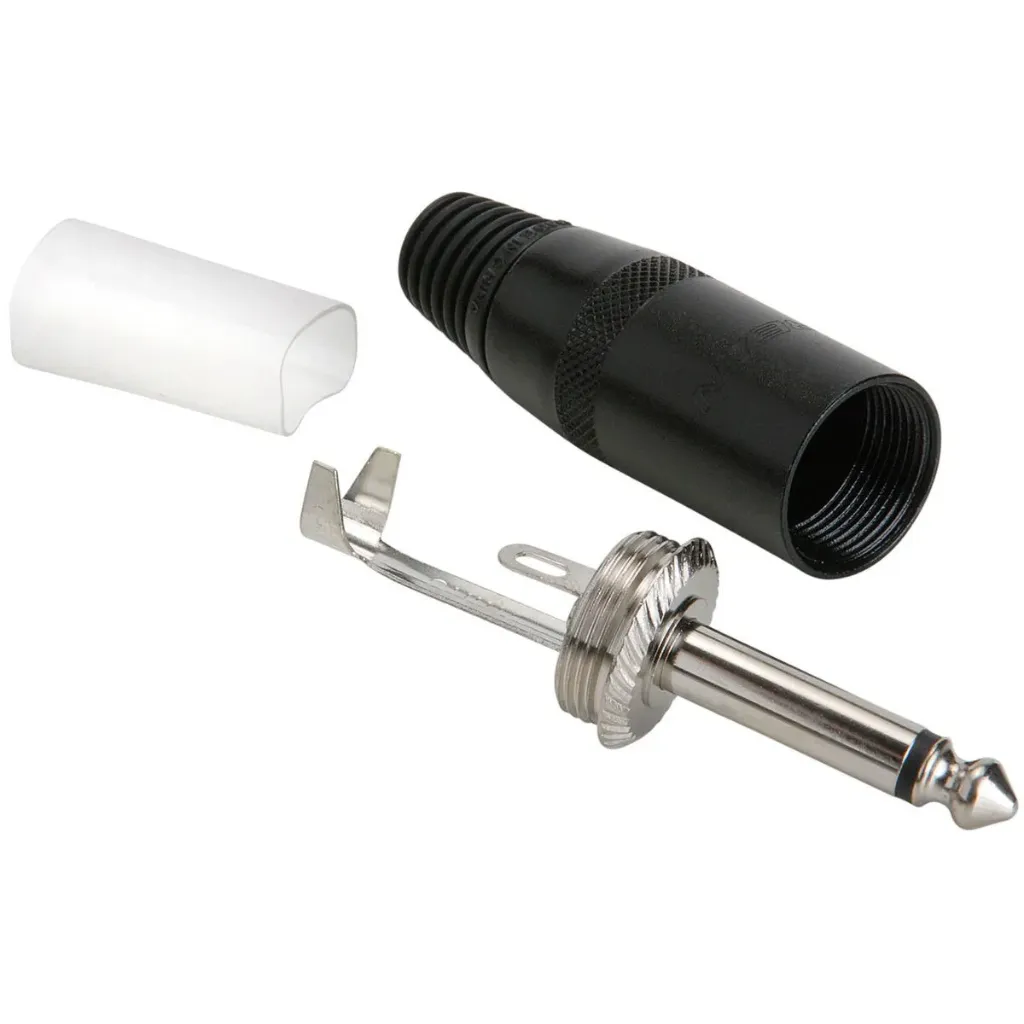 [PMG7931] Rean - Plug 1/4" Mono Para Cable de Bocina Negro Mod.NYS 225B