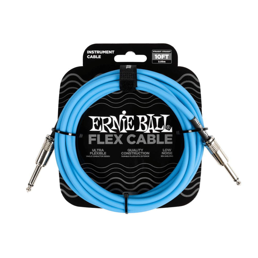 [PMG10712] Ernie Ball - Cable de Audio 3.048 Mts., Azul (Recto/Recto) Mod.6412