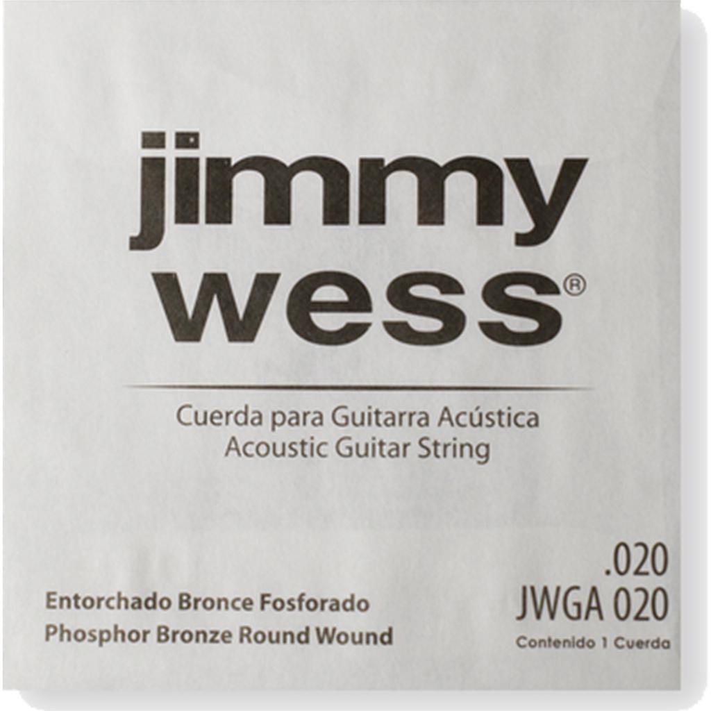 Jimmy Wess - Cuerda 3A para Guitarra Acústica, 6 Piezas Bronce F .20 Mod.WB20(6)