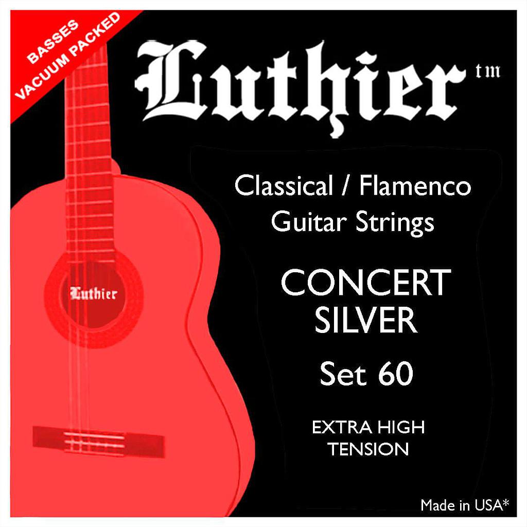 Luthier - Encordado Tension Extra Alta, Nylon Entorchado Plateado Mod.LU-60