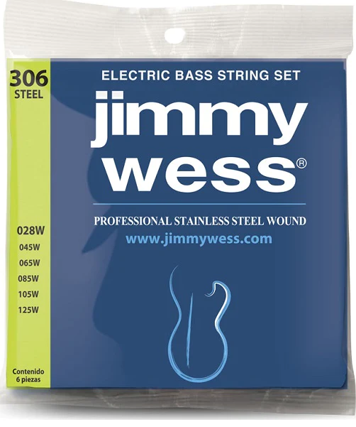 Jimmy Wess - Encordado para Bajo Eléctrico, Pro. Acero 6 Cuerdas Mod.WAB306
