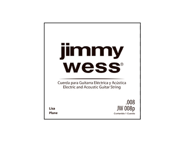 Jimmy Wess - 12 Cuerdas 1A para Guitarra Acústica ó Eléctrica, Material: Acero Calibre: .008 Mod.JW-008P(12)
