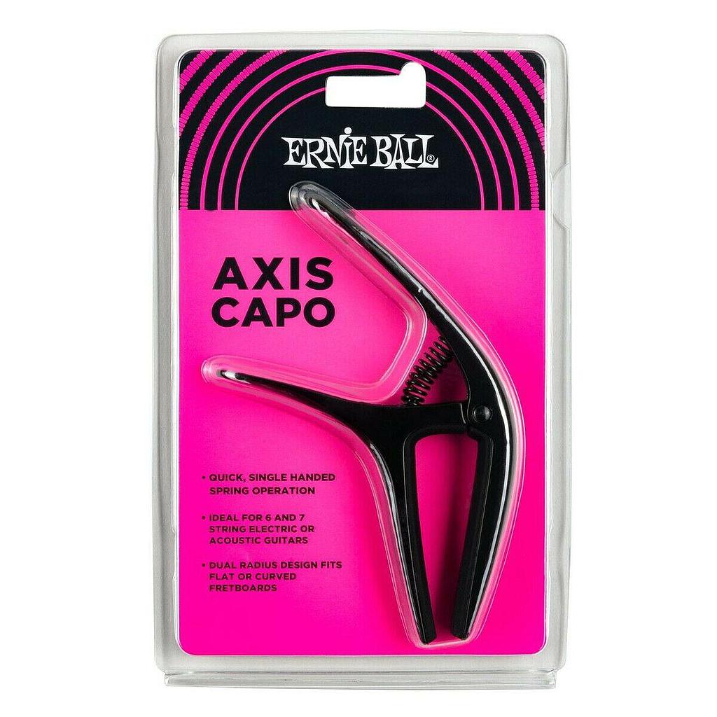 Ernie Ball - Capotrasto Axis para Guitarra, Negro Mod.9600