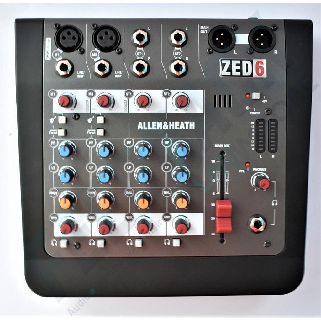 Allen & Heath - Mezcladora Análoga con 6 Entradas Serie ZED Mod.ZED-6