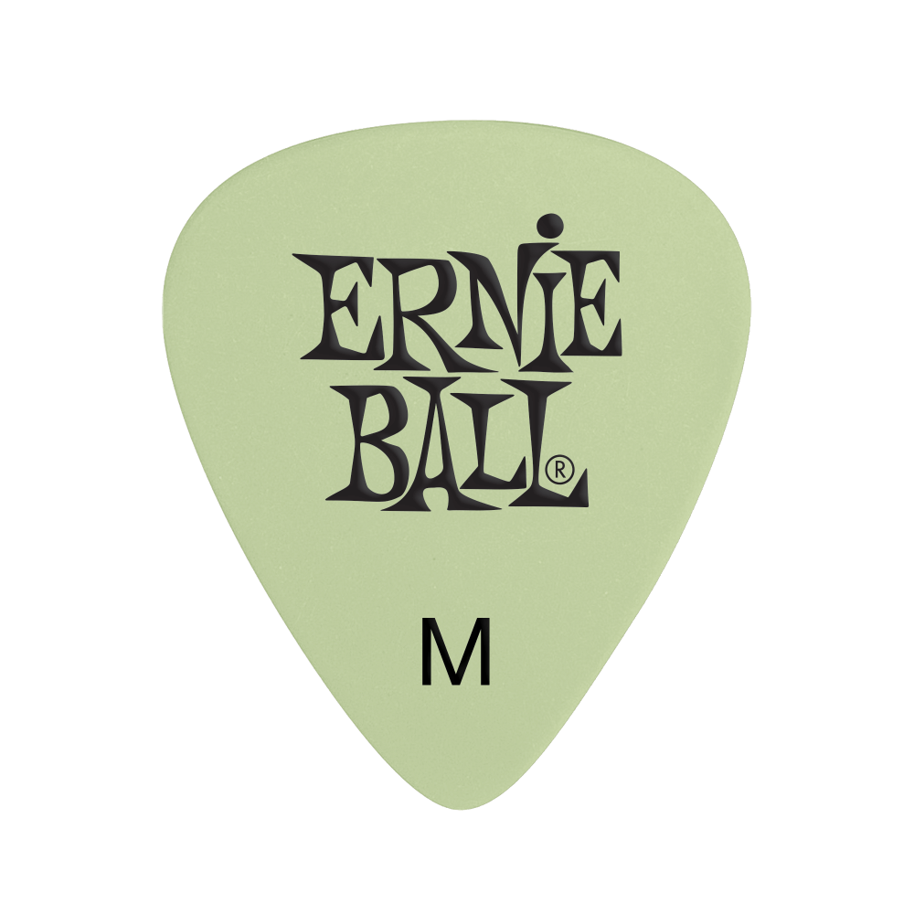 Ernie Ball - Plumillas Super Glow Medium, 12 Piezas Mod.9225