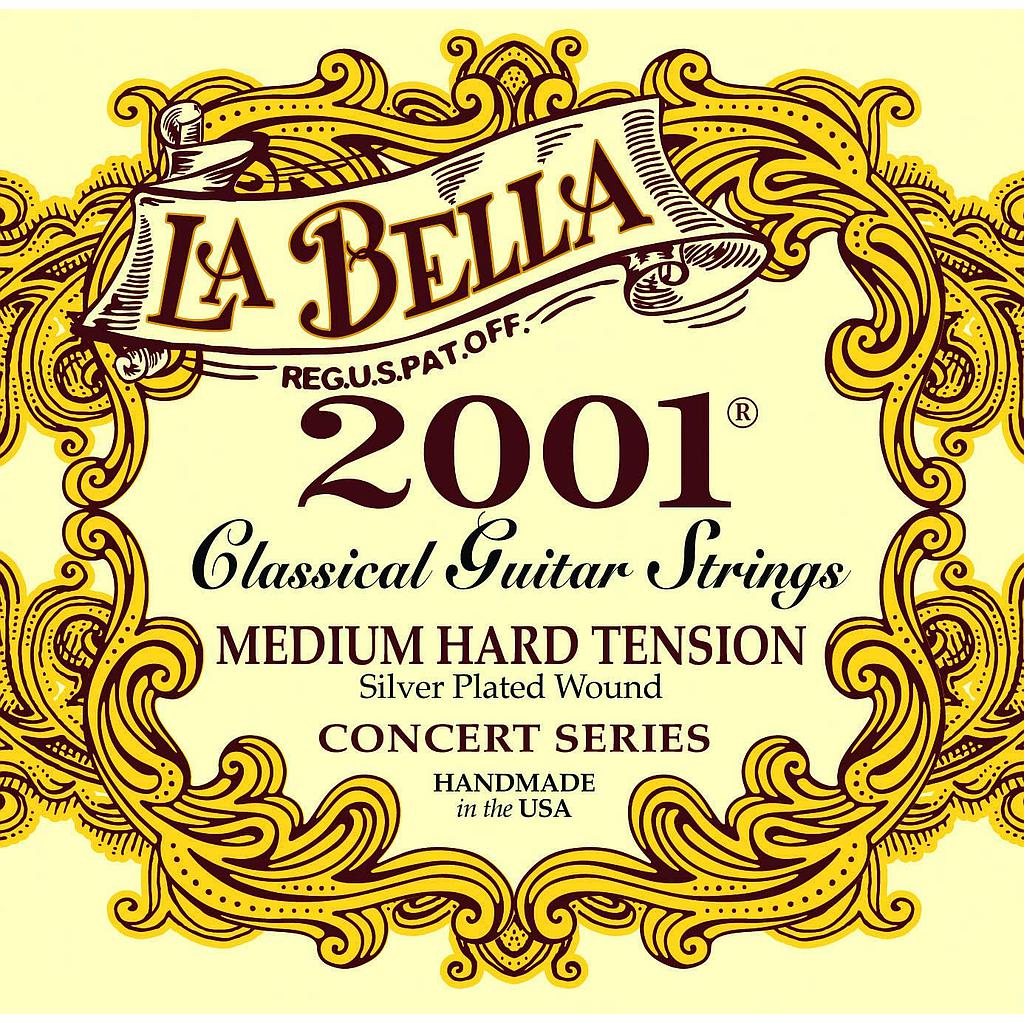 La Bella - Encordado 2001 para Guitarra Clásica, Nylon Tensión Media Alta Mod.2001MH