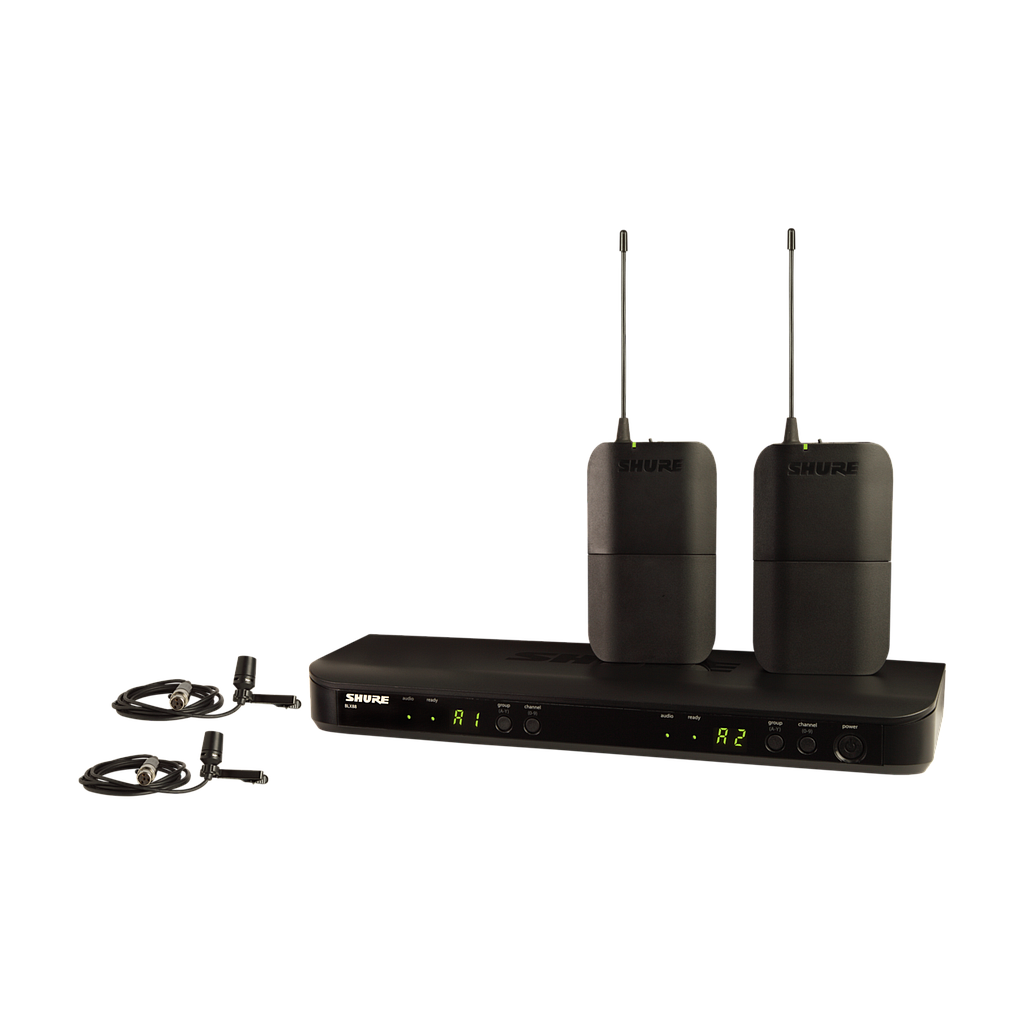 Shure - Sistema Inalámbrico BLX Doble con Micrófonos de Solapa Mod.BLX188/CVL