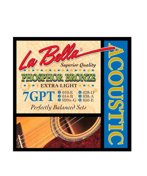 La Bella - Encordado para Guitarra Acústica Exligh BCE Mod.7GPT
