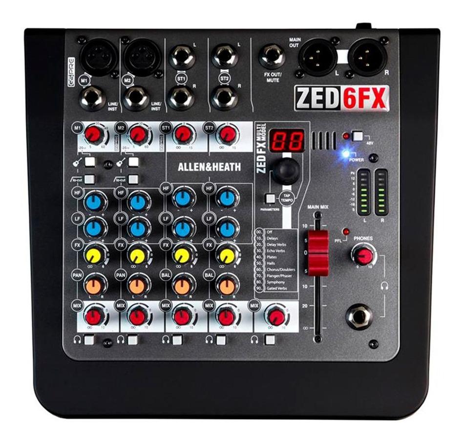 Allen & Heath - Mezcladora Análoga con 6 Entradas Serie ZED con FX Mod.ZED-6FX