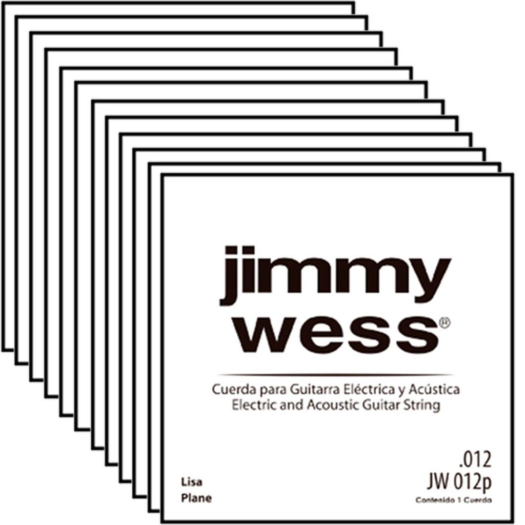 Jimmy Wess - 12 Cuerdas 2A para Guitarra Acústica ó Eléctrica, Material: Acero Calibre: .012 Mod.JW-012P(12)
