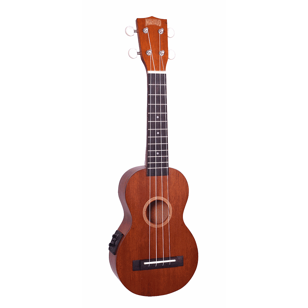 Mahalo - Ukulele Electroacústico con Funda, Color Café Mod.MJ1VTTBR