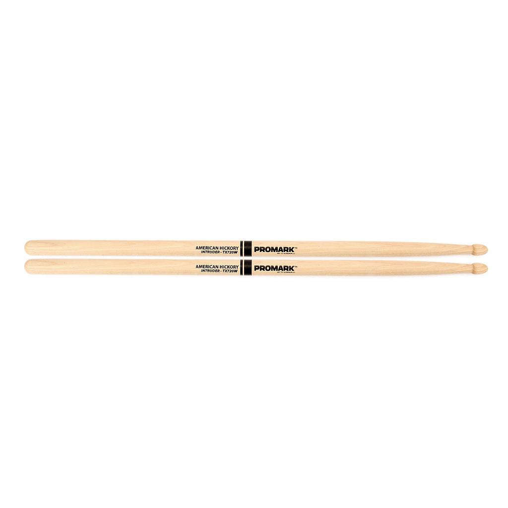 Promark - Baquetas 720 Intruder Hickory, Punta: Madera Mod.TX720W