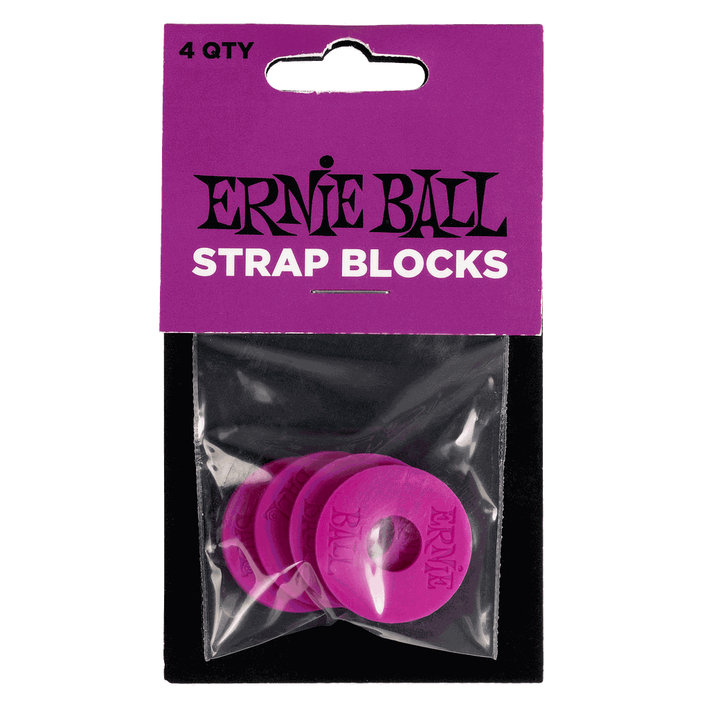 Ernie Ball - 4 Seguros de Plástico para Tahali, Color: Morado Mod.5618