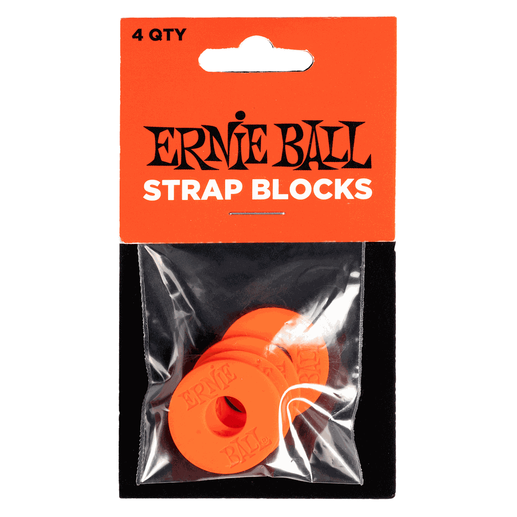 Ernie Ball - 4 Seguros de Plástico para Tahali, Color: Rojo Mod.5620