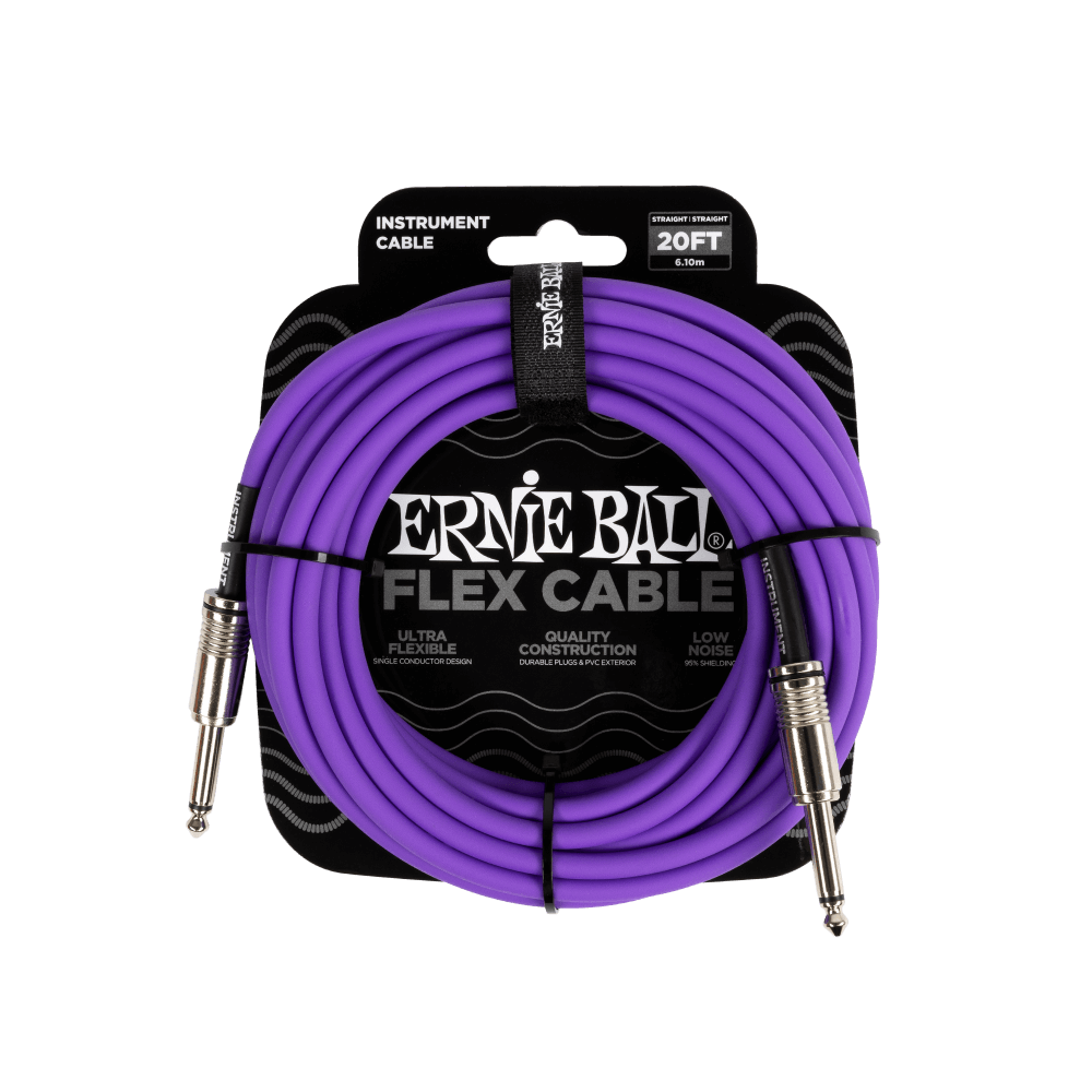 Ernie Ball - Cable de Audio 6.10 Mts., Morado (Recto/Recto) Mod.6420