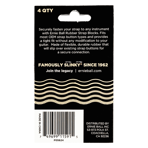 Ernie Ball - 4 Seguros de Plástico para Tahali, Color: Crema Mod.5624_11