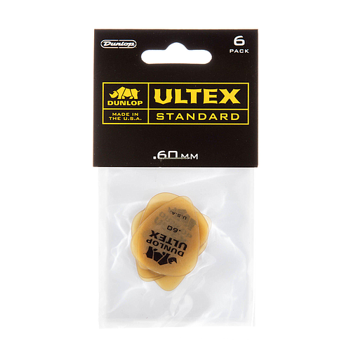 Dunlop - 6 Plumillas Ultex Standard para Guitarra Tamaño: .60 mm Mod.421P.60_23