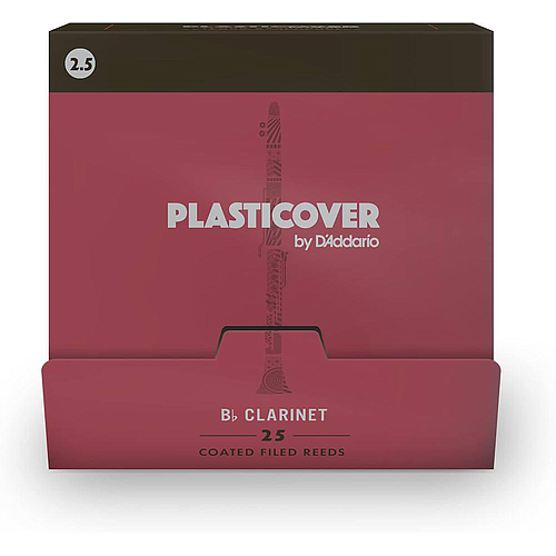 D'Addario - 25 Cañas Rico Plasticover para Clarinete Si Bemol, Medida: 2 1/2 Mod.RRPBCL250-B25_40