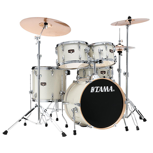 Tama - Bateria Imperialstar de 5 Piezas con Atriles y Asiento, Color: Blanco Brillante Mod.IE58H6W-VWS_9