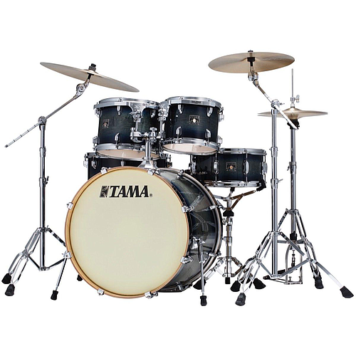 Tama - Bateria Superstar Classic Maple de 5 Piezas con Atriles, Color: Azul Sombreado Mod.CL52KS-DIB_5