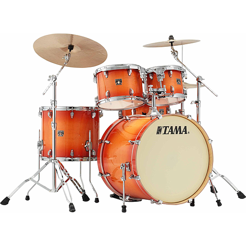 Tama - Bateria Superstar Classic Maple de 5 Piezas con Atriles, Color: Anaranjado Sombreado Mod.CL52KS-TLB_6