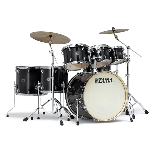 Tama - Bateria Superstar Classic Maple de 7 Piezas con Atriles, Color: Negro Transparente Mod.CL72S-TPB_20