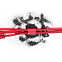 DJTT - Cable de Audio 1/4 a 1/4 de 1.5 mts, Color: Rojo_13